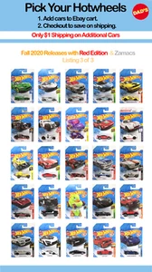 HOT WHEELS 2020 Fall Releases with Red Edition & Zamac Part 3 of 3 P Case 12/20 - Picture 1 of 71
