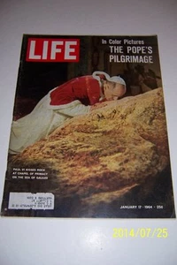 1964 LIFE Magazine POPE PAUL VI Rock Of Chapel Primacy SEA OF GALILEE In COLOR - Picture 1 of 1