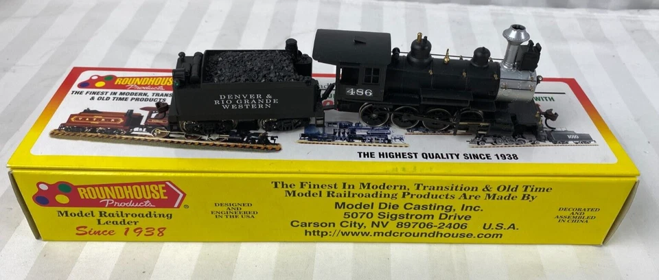 Roundhouse #275 HO RTR  Old Timer Consolidation D&RGW Locomotive Tender Model - Image 1 of 4