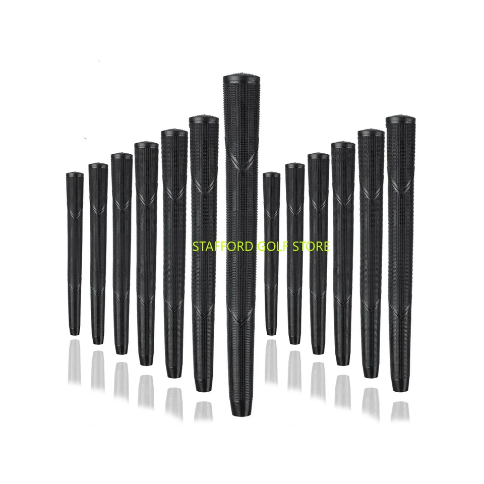 Empuñaduras de golf Karma Arthritic negras de gran tamaño +3/32" núcleo de palo de golf .580 redondas nuevas Foto 1 de 4