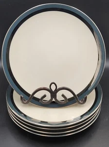 Flintridge Contessa dunkel türkis grün mit Platinrand Salatteller 8 1/2" 5er Set - Bild 1 von 9