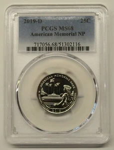 2019 D American Memorial National Park ATB Quarter PCGS MS68 - Picture 1 of 4