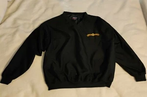 Rare Augusta Sportswear Jacket Hawthorne Racecourse Black Large L Polyester - Picture 1 of 11