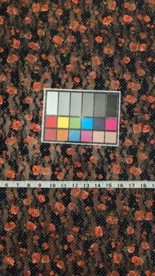 Black/Red/Pink/White Floral Polka Dot Print Stretch Lace 58" - 1 yd+ - Image 1 of 4