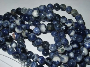 - Pietre Dure Forate a Filo - SODALITE sfera 10 mm 38-40 pz ca. - Picture 1 of 2
