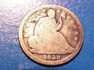 US Coins Antique 1839 O Seated Liberty 90% Silver Half Dime 183 Years Old #G149 - Picture 1 of 2