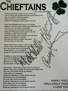 Fotografía autografiada firmada por The Chieftains de letras con certificado de autenticidad - Imagen 1 de 4