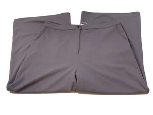 Good Luck Gem Womens High Waist Crop Pants Purple Wide Leg Size Large - Picture 1 of 9