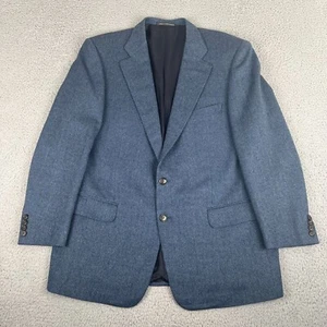 Ermenegildo Zegna Blue Herringbone Wool Cashmere Tweed Blazer Jacket Coat 44R - Picture 1 of 22