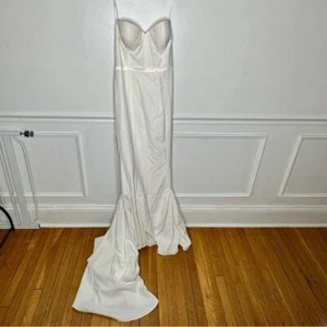 Elle Zeitoune Arianna Dress White Bridal Gown Womens 16 NWT - Picture 1 of 8