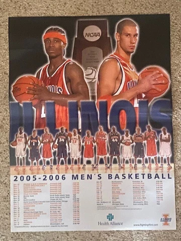 2005-2006 ILLINOIS FIGHTING ILLINI BASKETBALL POSTER 18" X 24" DEE AUGIE TROPHY Cover