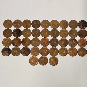 Weizenpennies 1909-1985 39-teilige Sammlung (siehe Details) - Bild 1 von 15