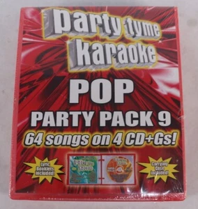Party Tyme Karaoke Pop Party Pack 9 64 Songs on 4 CD+Gs New - Bild 1 von 3