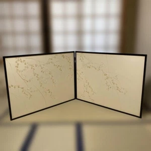 Japanese Tea Ceremony FuroSaki Byobu Folding Screen Sado Tool Made in Japan Used - Picture 1 of 15