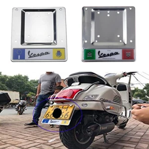 Soporte de matrícula de scooter para todas las Vespa GTS GTV LX Primavera Sprint PX - Imagen 1 de 5