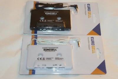 2x ADATTATORI CASSETTA-ADATTATORI AUTO PER AUTORADIO- JACK 3,5mm-AUX SPINA-NUOVO/CONFEZIONE ORIGINALE - Immagine 1 di 2
