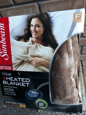 NUEVO Sunbeam - Terciopelo - Manta térmica suave premium de felpa - Bronceada, completa Foto 1 de 4