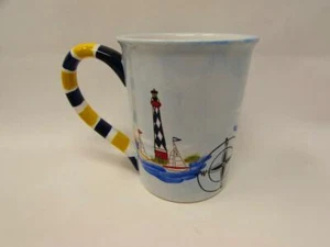 Sonoma Light House and Sailboats Mug Multicolors b12 - Picture 1 of 1