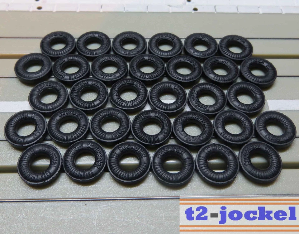 Für H0 Slotcar Racing Modellbahn -- 32 Reifen für Flachanker oder Blockmotor  - Bild 1 von 1