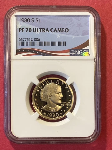 1980 S $1 SUSAN B. ANTHONY DOLLAR NGC PF70 ULTRA CAMEO (PERFECT GRADE) Cover