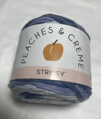 PEACHES & CREME STRIPEY YARN. 1pk. DENIM. I combine Shipping. READ DETAIL - Image 1 of 4