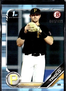 JARED TRIOLO 2019 BOWMAN **SKY BLUE** 1st RC ROOKIE /499π₯π₯ PITTSBURGH PIRATES - Picture 1 of 2