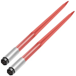 VEVOR Frontladerzinken Ballenzinken Ballenspieß Zinken 110cm Rot - Bild 1 von 12