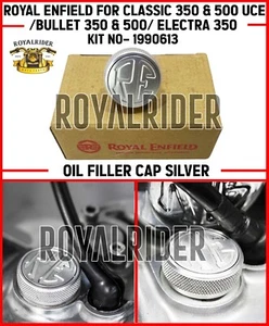 Fits Royal Enfield OIL FILLER CAP SILVER For Classic UCE Bullet Electra 350500 - Picture 1 of 18