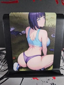 Tarjeta de arte personalizada Hinata Hyuga Naruto anime manga casi nueva sexy Waifu - Imagen 1 de 3