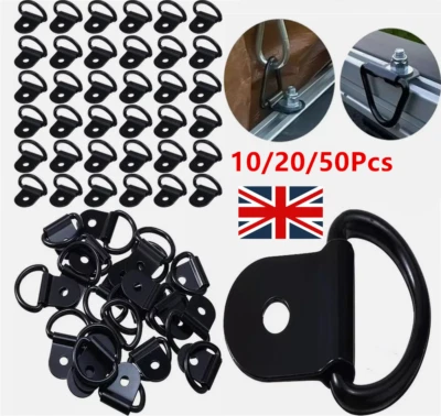 20-100Pcs D-Ring Tie Down Load Stainless Steel Anchor Point Trailer Lashing Hook - Image 1 of 4