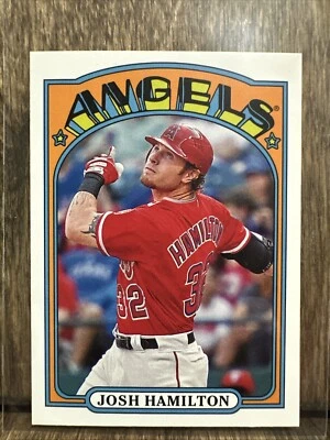 2013 Topps Josh Hamilton #TM-79 1972 Mini Angels Rangers - Image 1 of 2