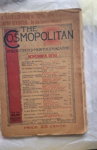 Antique THE COSMOPOLITAN ILLVSTARTED MONTHLY MAGAZINE Nov 1892 VOL XIV #1 - Bild 1 von 5