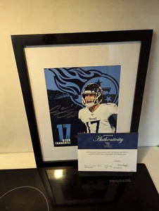 Framed Ryan Tannehill Tennessee Titans Signed Picture/Photo With Letter Of Auth - Picture 1 of 5