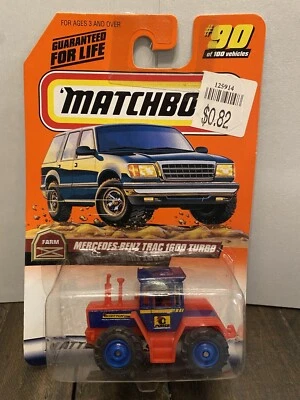 1999 Mercedes-Benz Trac 1600 Turbo #90 Blue/red Matchbox 36298 Farm series 18 - Image 1 of 4