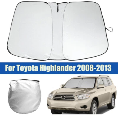 Se adapta a Toyota Highlander 2008-2013 camioneta parabrisas parasol cubierta de visera UV Foto 1 de 4