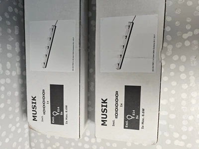 new IKEA MUSIK Wall lamp vanity mirror chrome plated x2 pair - Image 1 of 2