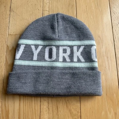 Sombrero tejido American Eagle-New York City gorro gris invierno talla única para todos Foto 1 de 4