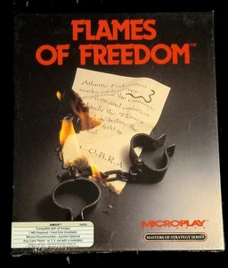 FLAMES OF FREEDOM IBM PC BIG BOX VTG MICROPLAY SOFTWEAR STRATEGY SERIES - NEW - Picture 1 of 2