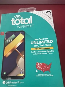 LG Premier Pro Plus 32GB Total Wireless Black Prepaid TWLGL455DCP Tracfone Locke - Picture 1 of 3