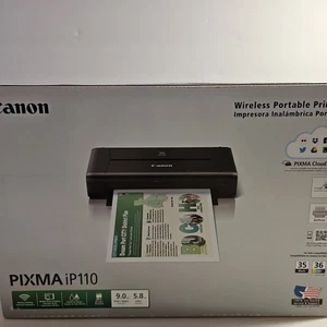 New Canon PIXMA iP110 Wireless Color Mobile Inkjet Printer 9600x2400 DPI Wi-Fi - Picture 1 of 8