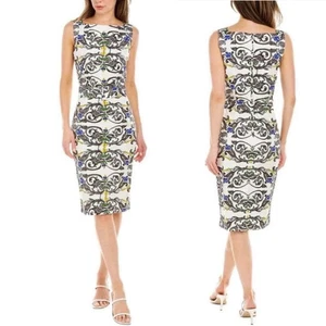 Samantha Sung “Peony” Canace Sleeveless Sheath Dress Anthropologie Sz 6 - Picture 1 of 7