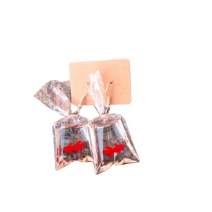Fairground Goldfish Earrings Pair UK Stock Handmade. - Picture 1 of 2