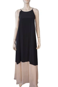 JENNI KAYNE sz S Relaxed Fit Colorblock Silk Maxi Tank Dress - Picture 1 of 4
