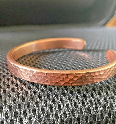 Handmade Copper Bracelet Hammered Copper Jewelry Bangle Anniversary Gift for Him - Image 1 of 4