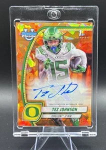 2024 Bowman Chrome Sapphire • TEZ JOHNSON /25 1st Bowman Orange Auto Refractor🔥 - Picture 1 of 4