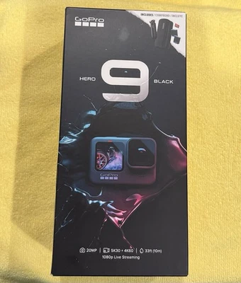 GOPRO HERO 9 BLACK 5K + 20 MP Streaming Action Camera Ultra HD Black NEW SEALED - Image 1 of 4