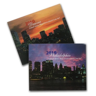 2010 US Mint Uncirculated Coin Set Philadelphia/Denver 28 Piece OGP with COA - Image 1 of 4