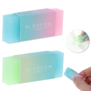 2PCS Large Erasers Rubbers Sleeved - Drawing Pencil Plastic Soft Eraser School - Picture 1 of 10