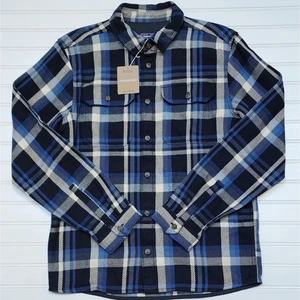 Camisa Loft Fiordo Patagonia Para Hombre Nueva con Etiquetas: Puesta de Sol Costera: Azul Pitch - Imagen 1 de 6