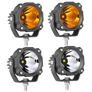 Luz de conducción redonda LED 4x3" 120W Hyper-Spot parachoques todoterreno camión niebla blanco ámbar - Imagen 1 de 24